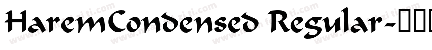 HaremCondensed Regular字体转换